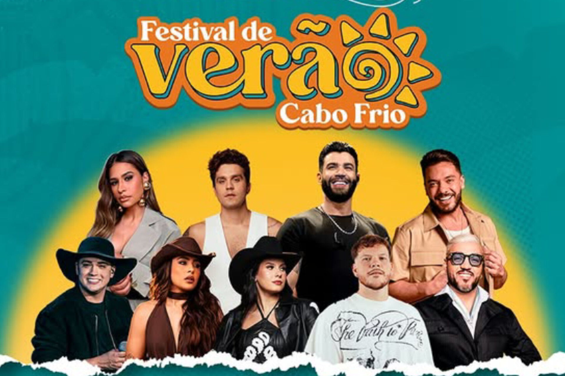 Festival de Verão agita Cabo Frio com shows de Gusttavo Lima, Wesley Safadão, Luan Santana, Ana Castela, Simone Mendes, Belo e mais atrações imperdíveis.